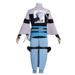Gachiakuta Zanka Tenue Grise et Bleue Cosplay Costume