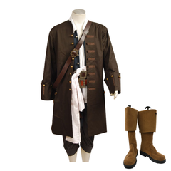 Pirates of the Caribbean Pirates des Caraïbes Jack Sparrow Uniforme Cosplay Costume