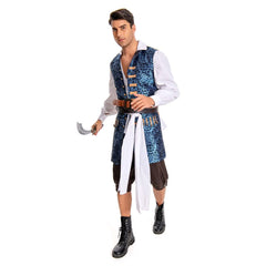 Pirates des Caraibes 4 Jack Sparrow Cosplay Costume (Gilets uniquement)