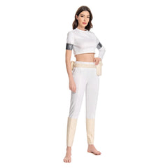 Padmé Amidala Padme Tenue Blanche Cosplay Costume