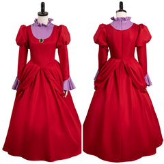 Cendrillon Lady Tremaine Princesse Rouge Robe Tenue Cosplay Costume
