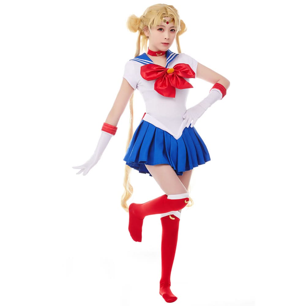 Sailor Moon Tsukino Usagi Uniforme Halloween Carnaval Cosplay Costume