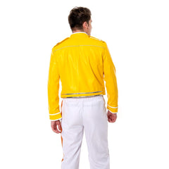 Queen Freddie Mercury Veste Jaune Cosplay Costume