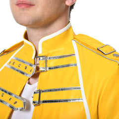 Queen Freddie Mercury Veste Jaune Cosplay Costume
