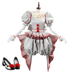 Horror Pennywise Le Costume de Clown aux Femmes Halloween Carnaval Cosplay Costume