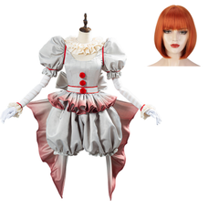 Horror Pennywise Le Costume de Clown aux Femmes Halloween Carnaval Cosplay Costume