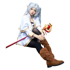 Sousou no Frieren - Beyond Journey's End Frieren Femme Blanc Robe Cosplay Costume