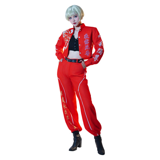 Adulte Japonais Bosozoku To kkou Fuku Tenue Rouge Cosplay Costume