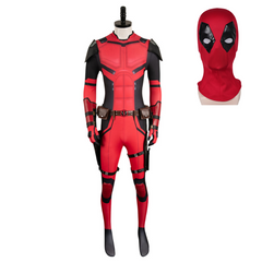 Deadpool & Wolverine(2024) Deadpool Wade Wilson Combinaison Rouge Cosplay Costume