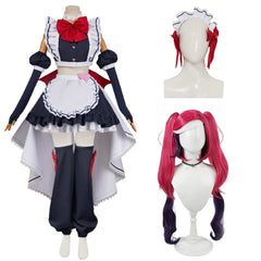Hazbin Hotel 2(2025) Velvette Ensemble Maid Robe Rouge et Noire Cosplay Costume