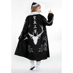Adulte Japonais Bosozoku Kimono To kkou Fuku Noir Noël Cosplay Costume