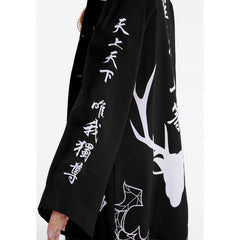 Adulte Japonais Bosozoku Kimono To kkou Fuku Noir Noël Cosplay Costume