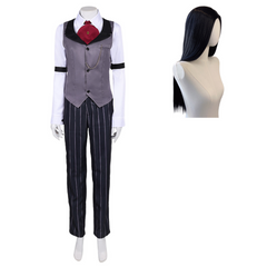 Femme Hazbin Hotel 2(2025) Sir Pentious Tenue Grise Cosplay Costume