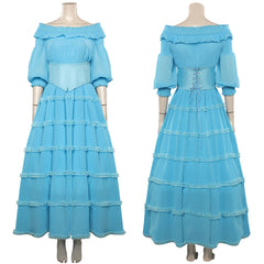 Adulte 2023 La Petite Sirène Ariel Robe Bleue Ensemble Cosplay Costume Carnaval