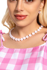 2023 Barbie Femme Margot Robbie Barbie Jupe Longue Rose Cosplay Costume