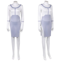 Cosplay Costume Viltrumite Thula Invincible 4(2026) TV Cosplay Robe Blanche et Violette Femme