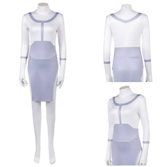 Cosplay Costume Viltrumite Thula Invincible 4(2026) TV Cosplay Robe Blanche et Violette Femme
