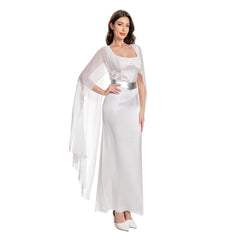 Princesse Leia Robe Blanche Cérémonie Cosplay Costume