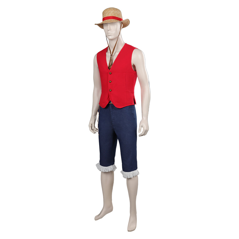Enfant TV One Piece Luffy Homme Cosplay Costume