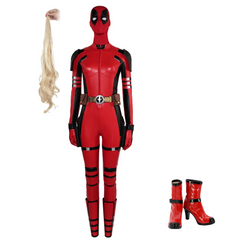Femme Deadpool & Wolverine(2024) Deadpool Wade Wilson Combinaison Rouge Cosplay Costume