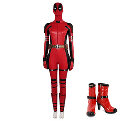Femme Deadpool & Wolverine(2024) Deadpool Wade Wilson Combinaison Rouge Cosplay Costume