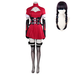 Psylocke Tenue Rouge Cosplay Costume