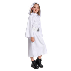 Enfant Princess Leia Robe Blanche Cosplay Costume