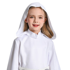 Enfant Princess Leia Robe Blanche Cosplay Costume