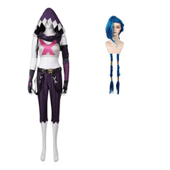 Arcane: League of Legends Saison 2(2024) Jinx Tenue avec Chapeau Cosplay Costume