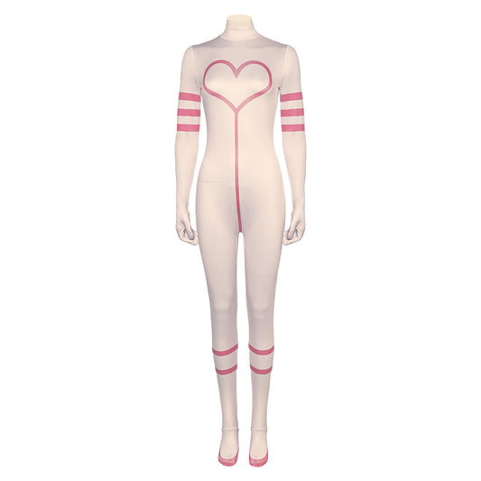 Hazbin Hotel(2024) Angel Dust Combinaison Blanche Cosplay Costume