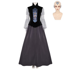 La Guerre des Étoiles Padme Amidala Naberrie Robe Noire Cosplay Costume