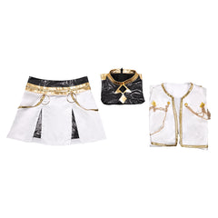 Femme Golden Tenue Noire et Blanche Cosplay Costume