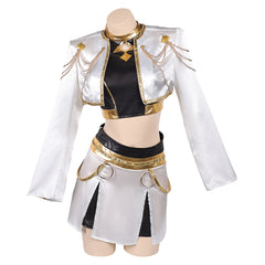 Femme Golden Tenue Noire et Blanche Cosplay Costume