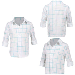 Enfant Jinu Chemise Rose/Blanche Cosplay Costume