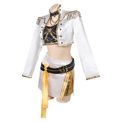Femme Golden Tenue Noire et Blanche Cosplay Costume