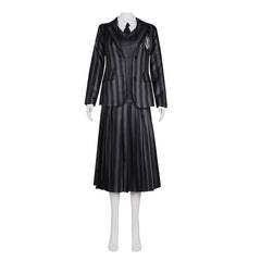 La Famille Addams 2(2025)Mercredi Uniforme Bleu/Noir Cosplay Costume