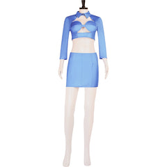 Le Cinquième Élément Zone 2 stewardess Tenue Bleue Cosplay Costume
