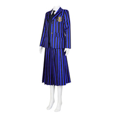 La Famille Addams 2(2025)Mercredi Uniforme Bleu/Noir Cosplay Costume