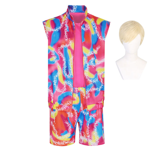 2023 Barbie Ken Rose Rétro Ryan Gosling Cosplay Costume Carnaval