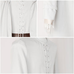 Lord of the Rings Gandalf Le Blanc Robe Blanche Cosplay Costume