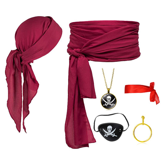 Pirates des Caraïbes Jack Sparrow Accessoires Ensemble En 6 Pièces