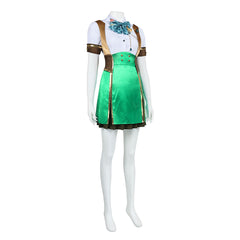 Cosplay Costume Sarah Isekai Slow Life Jeu Cosplay Tenue Verte Femme