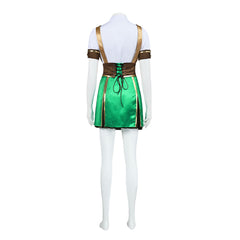 Cosplay Costume Sarah Isekai Slow Life Jeu Cosplay Tenue Verte Femme