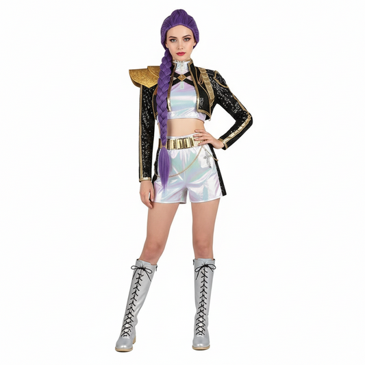 KPop Demon Hunters Huntrix Rumi Zoey Rumi Tenue Noire Cosplay Costume