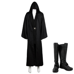 Anakin Skywalker Tenue Jedi Noire Cosplay Costume Version Noire