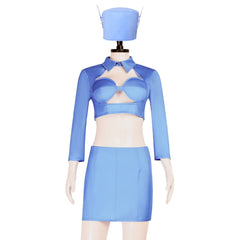 Le Cinquième Élément Zone 2 stewardess Tenue Bleue Cosplay Costume