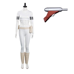 Padmé Amidala Padme Tenue Blanche Cosplay Costume