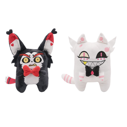 22CM Hazbin Hotel(2024) Husk+Angel Dust Chat Jouet en Peluche Design Original