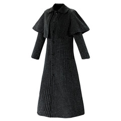 La Famille Addams 2(2025) Mercredi Manteau à Carreaux Cosplay Costume