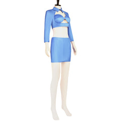 Le Cinquième Élément Zone 2 stewardess Tenue Bleue Cosplay Costume